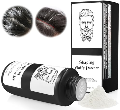 20g Polvos Volumen Pelo, Polvos Styling Hombre, Polvo Texturizadores Pelo, Solución rápida para raíces planas, Textura ligera sin residuos blancos, Perfecto para uso diario, Blanco