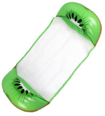 Mipcase Colchoneta Flotante Inflable para Natación Diseño Fruta Kiwi con Respaldo para Adultos 1 Unidad Verde Equipo de Natación Adecuado para Piscina y Descanso