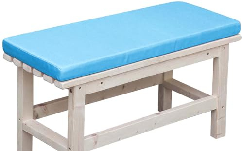 Wasserdichtes blaues Bankkissen 100x30cm Dickes Outdoor Sitzkissen für 2/3-Sitzer Gartenbank Perfekt für Terrassenschaukel und Heimgebrauch Bequem u