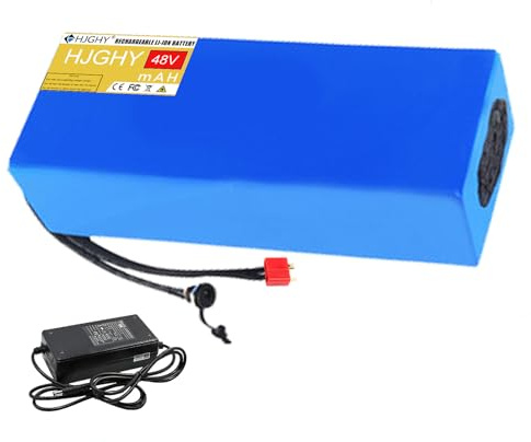 HJGHY 60v,50Ah, Batería de Litio Recargable de 60 V, 36 V, 48 V, 60 V, 15 Ah, 20 Ah, 25 Ah, 30 Ah, 40 Ah y 50 Ah para Motor de Scooter eléctrico de 0 a 1500 W.