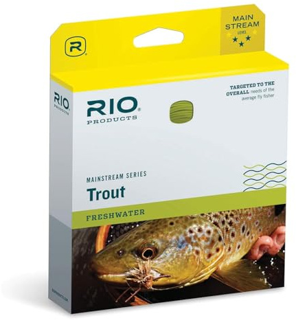 RIO PRODUCTS Mainstream Trout DT Fly Line - Developed for The Average Fly Fishermen - Easy Casting and Smooth Design - Freshwater - 5 Weight