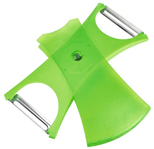 Kuhn Rikon Design Line 2-in-1 Peeler, Plastic, Green