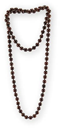 Budawi® Mahagoni Obsidian Kette Halskette Kugel 8 mm Perlenkette Länge 80 cm endlos