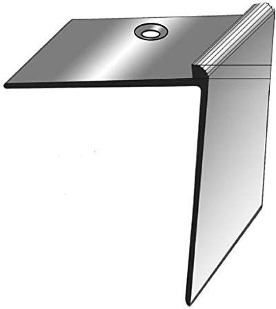 Treppenkantenprofil / Winkelprofil (40 x 37 x 2 mm) Aluminium eloxiert, gebohrt, Bronze Hell