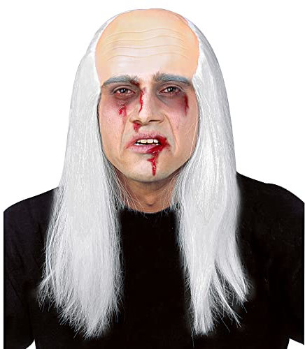 W WIDMANN MILANO Party Fashion 8392Z - Kappe Zombie mit Haare, Psycho, Accessoire, Halloween, Karneval, Mottoparty