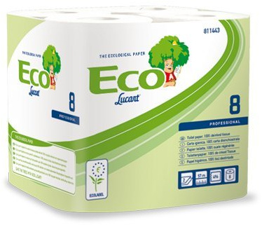 Eco 8 papier toilette compact en rouleau 8 rlx lucart LUCART