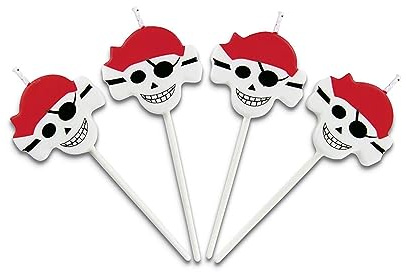 Staedtler Städter Kerzen Piraten 3,5 x 9,5 cm Weiß Sticks Set, 4-teilig
