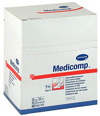MEDICOMP Kompressen 7,5x7,5 cm steril 25X2 St