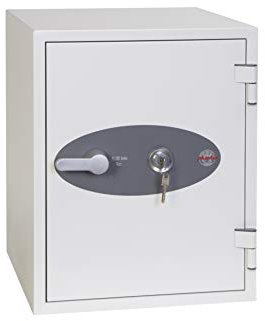 Phoenix Safe Company – FS1283K Titan Fire & Security Safe - Key Locking - Twin Locking Bolts - White Paint Finish - 36 Litre Capacity - 53kg