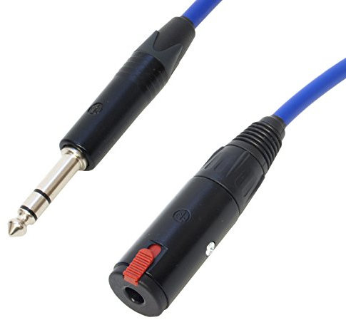 Van Damme IEM Extension Lead. IN-EAR MONITORING Stereo Headphone 1/4 Jack Cable (8m, Blue)