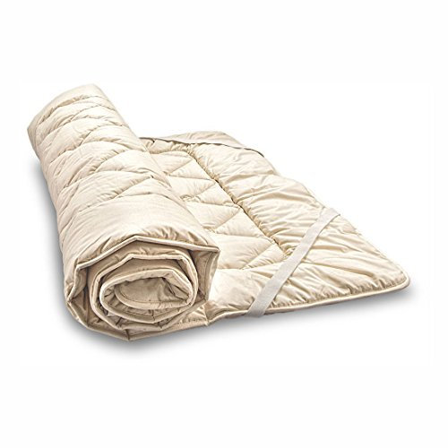 Woll-Unterbett aus Bio-Schafschurwolle und Bio-Baumwolle 90x190 cm, Baumberger. Matratzenauflage, Matratzenschoner