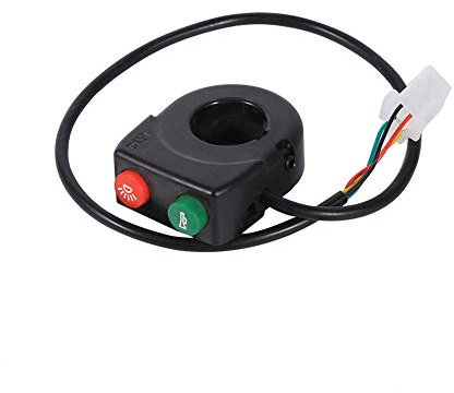 2 in 1 fari del motociclo Corno Accensione/spegnimento Pulsante interruttore, manubrio Grip Control Interruttori a pulsante per moto Scooter Electric Bike