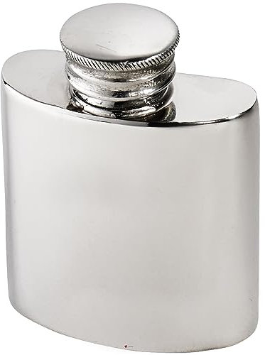 1oz Mince Compact Flasque en Étain en Finition Plaine Polie Vis Haut Possibilité de Gravure Flasques pour Hommes Personnalisé