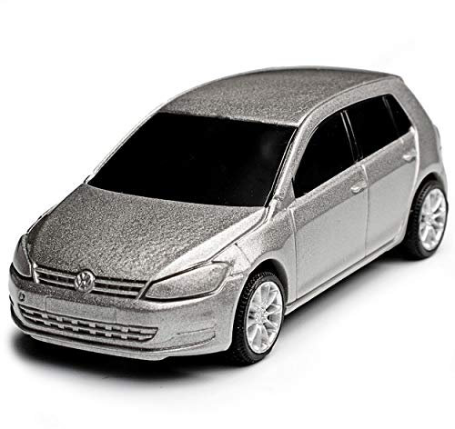 Rietze Volkwagen Golf VII Silber Grau 5 Türer Ab 2012 1/64 Modell Auto mit individiuellem Wunschkennzeichen