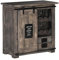 MASSIVMOEBEL24.DE Weinkommode Mango 80x40x82 grau lackiert Railway #240