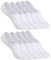 YOUCHAN Sneaker Socken Damen Herren Füßlinge 10 Paar Footies Unsichtbare Kurze No Show Socken Großes Silikonpad Anti Rutsch_Weiß_39-42