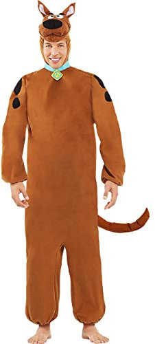 Funidelia Déguisement Officiel de Scooby Doo pour homme et femme, Combinaison complète avec tête en peluche, Taille S - Tenue pour adultes pour fêtes, Carnaval et Halloween