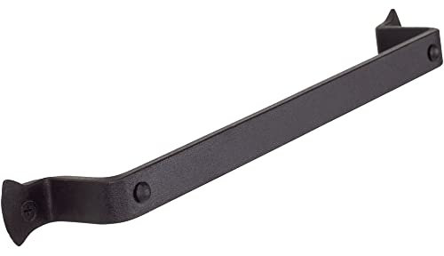 RTZEN Portasciugamani da bagno in ferro battuto, realizzato a mano, asta dritta per montaggio a parete, nero opaco, per casa o ufficio, 30,5 cm, adatto per asciugamani da 25,4 cm (piccolo)