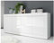 Tousmesmeubles Buffet 4 Portes Blanc laqué Brillant - Matera - L 207 x l 43 x H 86 cm - Neuf