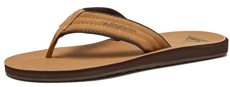 Quiksilver Herren Flipflop, Hellbraun-Pattern_1 Carver Nubuck, 39 EU