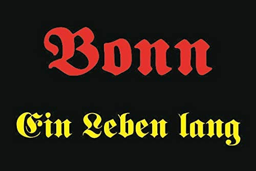 U24 Aufkleber Bonn EIN Leben lang Flagge Fahne 8 x 5 cm Autoaufkleber Sticker