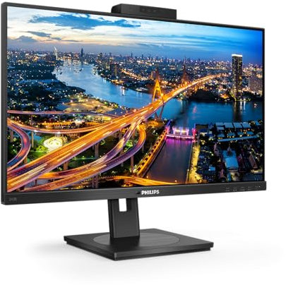 Philips Monitors 243B1JH - 24 inch FHD Monitor, 75Hz, 4ms, IPS, USB-C Docking, WebCam, Height Adjust, Speakers (1920 x 1080, 250 cd/m², HDMI / DP / USB-C)