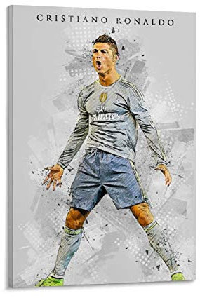 DSGFR Cristiano Ronaldo 13 Fußball-Superstar-Poster, dekoratives Gemälde, Leinwand, Wandkunst, Wohnzimmer, Poster, Schlafzimmer, Gemälde, 40 x 60 cm