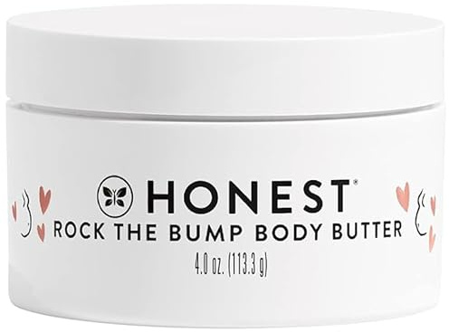 The Honest Company Mama Rock Bump Body Butter Moisturizing Stretch Mark Cream, Shea Avocado Oil, Vitamin E, Hypoallergenic and Dermatologist Tested, 4 oz