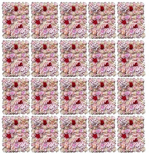 20x Künstliche Blumenwand Seidenblume Rosenwand DIY Deko Hintergrund für Hochzeit, Straße, Party, Wohnkultur Jedes Stück 40 x 60 cm