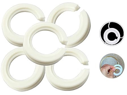 Lampenschirm-Reduzierring, E27 auf E14, Kunststoff, 42 mm auf 29 mm, zur Montage von Schraubenlampenschirmen an Bajonettsockel-Lampenfassungen, 10 Stück