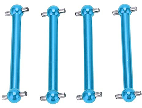 4 Piezas RC Eje de Transmisión Delantero Trasero de Aleación de Aluminio RC Eje de Transmisión de Hueso de Perro Compatible con Tamiya TT02B 1/10 RC Car(Azul)