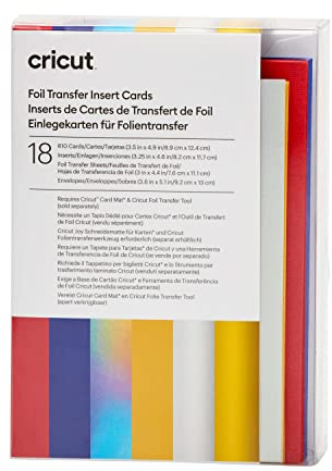 Cricut Foil Transfer Cards, R10 Celebration Sampler | 3.5 in x 4.9in | 18 Count