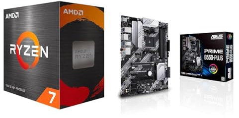 AMD Ryzen 7 5700G mit AMD Radeon Grafik (8x 3,8 GHz) 20MB Sockel AM4 CPU BOX + ASUS Prime B550-Plus Gaming Mainboard Sockel AM4
