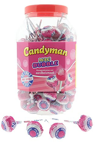 Mister Bubble | Aardbei | 100 lollies