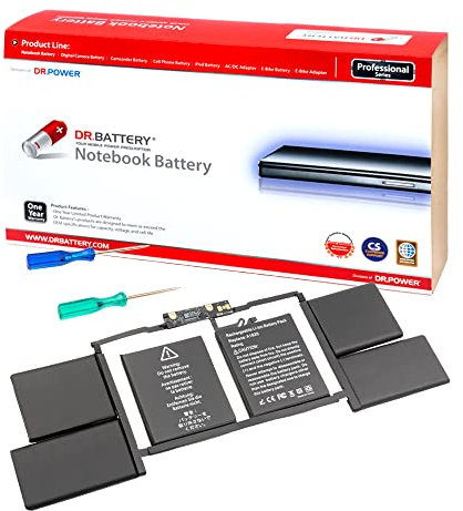 DR. BATTERY A1707 A1820 Batería para portátil Compatible con Apple MacBook Pro 15 A1707 Finales de 2016 Mediados de 2017 Touch Bar EMC 3162 3072 Series MLH32LL/A MLH42LL/A MLW72LL/A MLW72HN/A