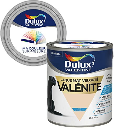 Ma Couleur Sur-mesure par Dulux Valentine – Peinture Laque Glycéro - Grande résistance pour boiseries et ferronneries - Mat Coquille d'Œuf 2 L