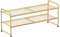 SUFAUY Schuhregal für Schrank, 81,3 cm, Metall-Schuhregal, Organizer, strapazierfähig, 2-stöckiges Netz für Schuhe, Gold