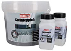 OELLERS Steinteppich Set, Sandgelb, 26,3kg (3m²), fugenlose 2k Boden-beschichtung für Innen & Außen, auf Epoxiharzbasis, hervorragend geeignet für Küchen, Bäder, Garagen u.v.m.