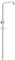 IMEX - Barra de Ducha Redonda - Conjunto Soporte Ducha Pared - 75-115 cm