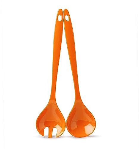 Zeal G205O Salad Servers, Melamine, Neon Orange