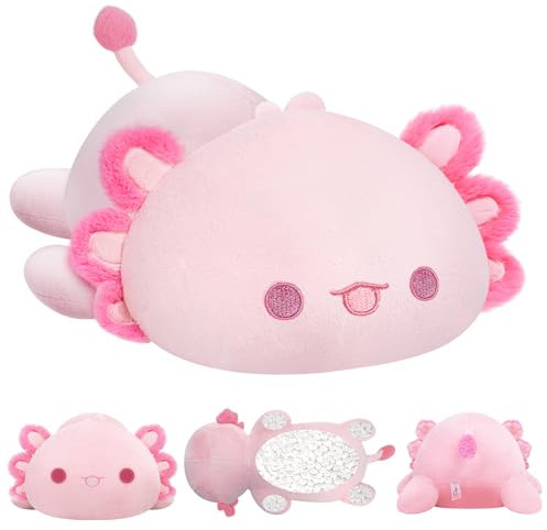 Mewaii Weighted Plüsch Axolotl Kuscheltier 58cm,1.8kg (4.0 lbs) Kawaii Plüschtiere für Kinder,Komfortabel und Kuschelig, Kuscheltiere für Frauen und Männer