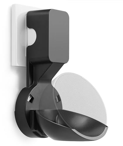 EWIGE Wall Mount for Pop & Google mini, Socket Holder Stand, A Space-saving Solution for Smart Home Speakers Accessories Bracket with Cable Arrangement (Black)