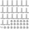 20 Pcs Hammer Head Bolt T Screw, M8*20/M8*25 T Slot Nuts, 304 Stainless Steel Greenhouse Nuts and Bolts, Hammer Head Screws with Locking Tooth Nuts for PV Solar mounting rails, stand aluminium profil