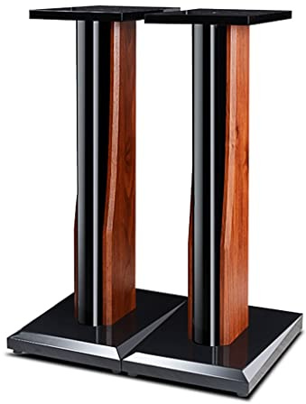 Feet Speaker Stands,Floor Speaker Stands, Wooden Audio Stand Surround Bookshelf Speaker Tripod Painted Solid Wood Floor Stand Strong Shock Resistance