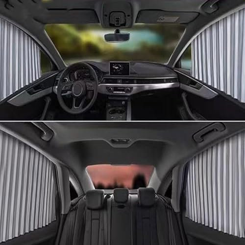Auto Sonnenschutz Vorhang für VW Caddy Maxi 2020-2024, Sonnenschutz Seitenscheiben Sonnenblende Magnetisch UV-Schutz Hitzeschutz Fenster Vorhang Autozubehör,B