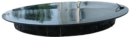 Varile Schachtdeckel für DN1000 KG Rohr 115cm - 200kg belastbar I universal Gullydeckel aus Kunststoff I Zisternendeckel (Schwarz)