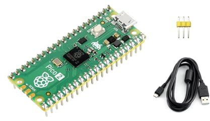 Pre-Soldered Raspberry Pi Pico 2 with Header RP2350 Microcontroller Board Mini Board Kit Based on RP2350 Chip,Dual-Core & Dual-Architecture,Support C/C++/Python