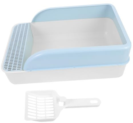 COLLBATH Grand Bac À Litière Avec Pédale De Rétention Toilettes Portables Pour Chat Pour Le Nettoyage Pelle Incluse Chat