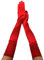 krautwear Damen Satin Handschuhe Abendhandschuhe (52 cm) in vielen Farben (1, Rot, One Size)