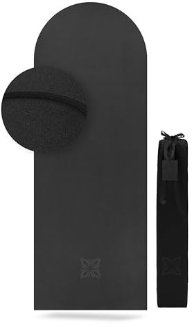 OMNANA® Yogamatte & Pilatesmatte – Rutschfest & feuchtigkeitsabsorbierend – Mikrofaser-Oberfläche mit Naturkautschuk für Yoga, Pilates & Fitness – Gelenkschonende Gymnastikmatte – 190x70cm, 4mm dick